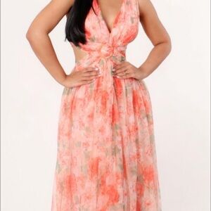 Floral Sleeveless Maxi Dress